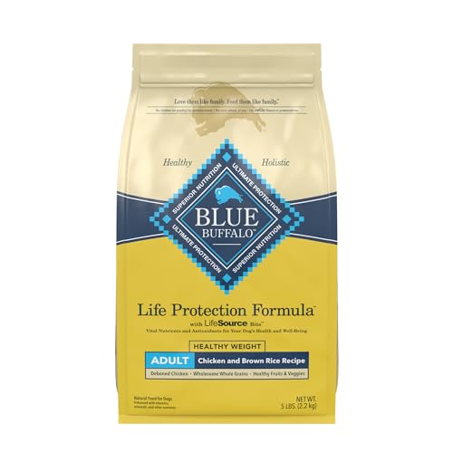 Blue-Buffalo-Life-Protection-Formula-Natural-Adult-Healthy-Weight-Dry-Dog-Food-Chicken-and-Brown-Rice-5-lb-Trial-Size-Bag