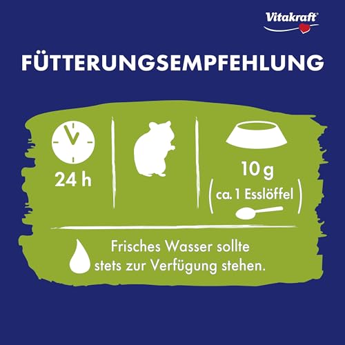 Vitakraft Menu Vital, Hamsterfutter, mit Gemüse, mit Nüssen, mit lebenswichtigen Vitaminen und Mineralien, ohne Zusatz von Zucker (1x 1kg)