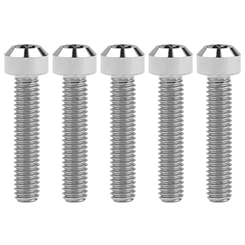 Image of Titanium Torx Square Head M6 x 10 15 20 25 30 35 40 45 50 60 65 70 80mm Screw Pack of 5 (Normal Titanium, M6x30mm)
