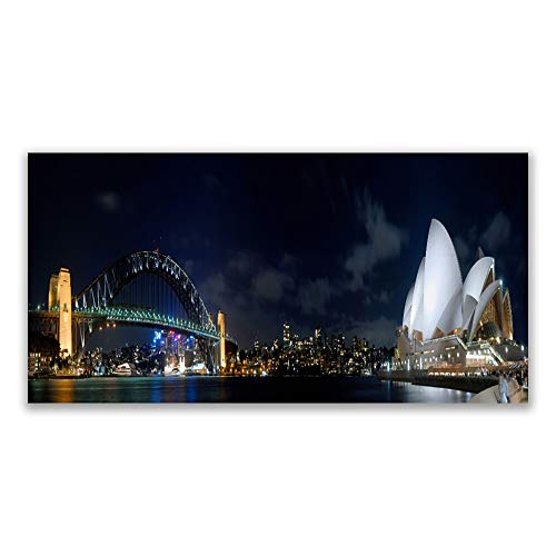 Tableau sur verre trempé 140x70 Tulup Sydney déco design