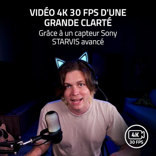 Webcam 4K Razer Kiyo V2 HDR avec objectif ultra grand angle et cache de sécurité - 3