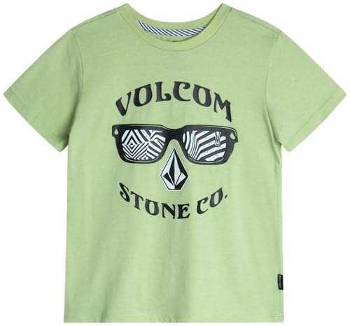 Image of Volcom Baby Boys Swim Set - 2 Piece Short Sleeve Swim Shirt Graphic Tees & Board Shorts - Infant Toddler Little Boys Swimsuit