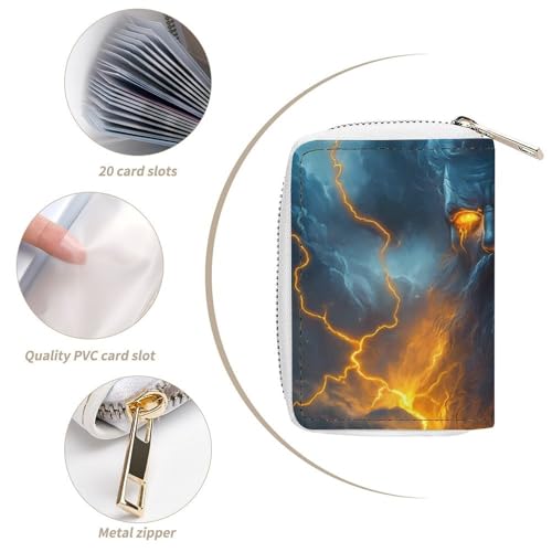 God Hades Greek Mythology Small Business Credit Card Holder Wallet with 20 Card Slots Case Coin Purse Pouch4
