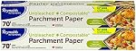 Reynolds Kitchens Unbleached Parchment Paper/12 inches x 70 feet 2-Pack/Parchment Paper Roll/Baking Paper/Compatible as Air Fryer Liners