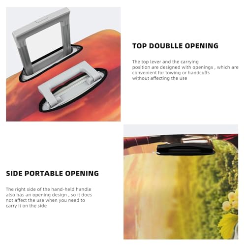 Red Wine Glasses For Travel Luggage Cover Suitcase Protector Fits 18-32 Inch Travel Luggage Protector Elastic Luggage Anti-Scratch Suitcase Cover3