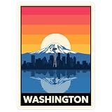 Washington State Sticker 4 Inch Waterproof Vinyl Decal ID44990