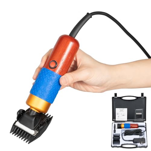 DingYiHanHan Sheep Shears with Plug & 2 Blades, 36W Electric Clippers Farm Livestock Haircut, Animal Shave Grooming Farm for Dogs Cat Goat Alpaca Llamas Shearing