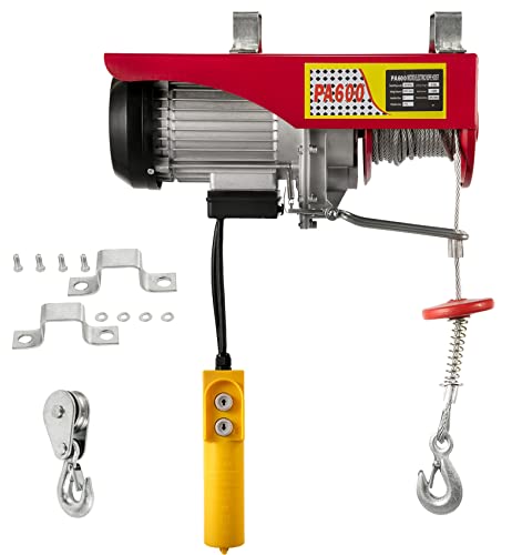 Gakee 1320LBS Lift Electric Hoist 110 Volt Overhead Electric Hoist with Remote Electric Wire Hoist Perfect for Lifting Small Engines, Transmissions, Large Shop Tools or Building Supplies (1320LBS)