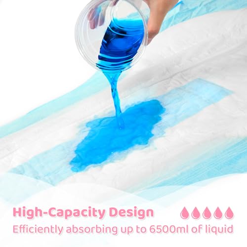 Image of Littleforbig Adjustable Tapes Adult Diaper 10 Pieces - ABDry Ultra Absorbent Diapers 6500 mL Blue (Large 36 inch-48 inch)