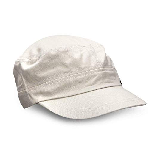 Walaka Cap-dessus Plat Classic Plain Vintage Armée Militaire Cadet Style Coton Cap Hat réglable Cover
