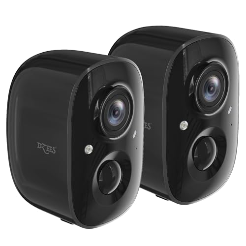 Dzees 2K Security Cameras Wireless Outdoor, WiFi Battery Powered Surveillance Camera for Home Security, Indoor Video Cam with Color Night Vision, 2 Way Audio, AI Motion Detection, Cloud/Loca