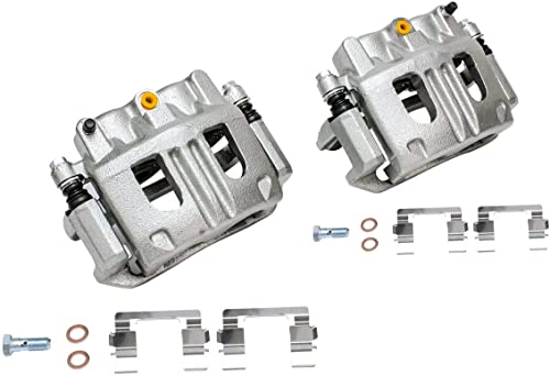 Image of Detroit Axle - 4WD Front Brake Kit for 2003-2011 Ford Ranger, 2001-2002 | Explorer Sport Trac, 2003-2009 B4000, Drilled & Slotted Disc Brake Rotors Ceramic Brake Pads Brake Calipers Replacement
