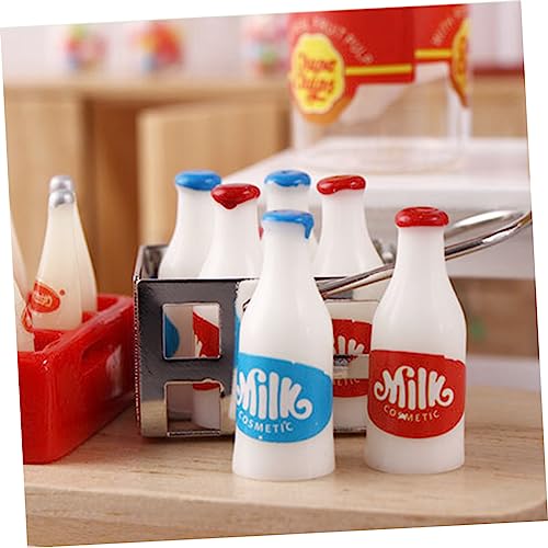 NUSITOU Miniatura De Leite Em Miniatura Decoração Em Miniatura Para Casa Em Miniatura Garrafa De Lei