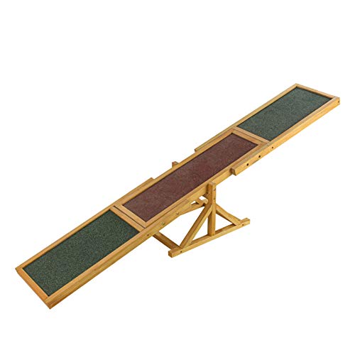 DEMA Hundewippe Hundetraining Wippe Hund 180 cm lang bis max. 50 kg Holz massiv
