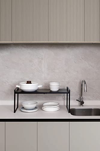 Nxconsu Expandable Cabinet Shelf Organizer Storage Rack Shelf Riser for Kitchen Pantry Cupboard Bathroom Under Sink Counter Countertop Desk Space Saver Freestanding Stackable Heavy Duty Nonslip - Image 6