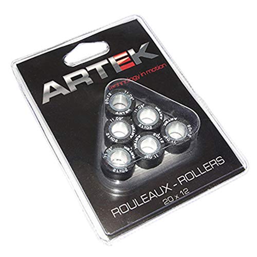 Galet Artek K1 20x12 11g pour variateur de maxiscooter Yamaha Xmax et MBK Skycruiser 125