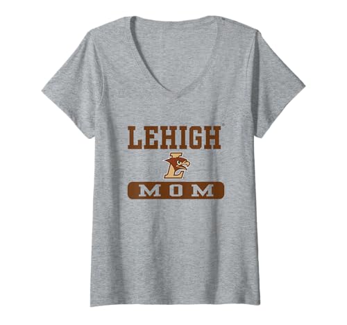 Womens Lehigh Mountain Hawks Mom Officially Licensed V-Neck T-Shirt