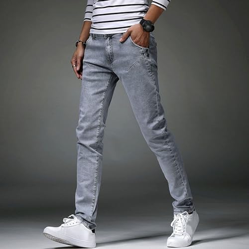 Men's Straight Leg Stretch Slim Fit Jeans Casual Comfort Basic Denim Pants Fashion Biker Streetwear Jeans3