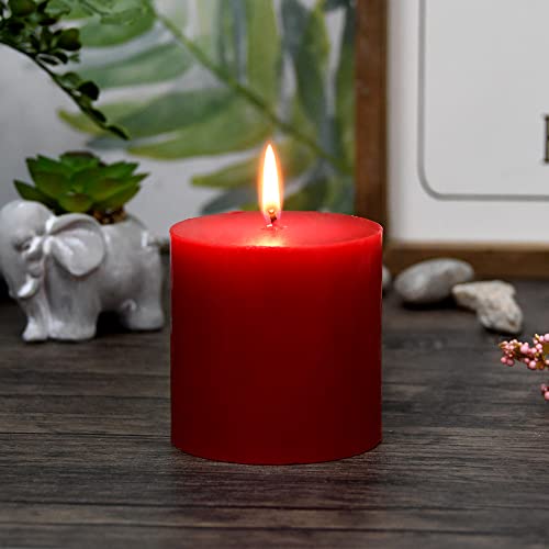 Zest Candle Pillar Candle, 3 By 3-Inch, Red #TOP2
