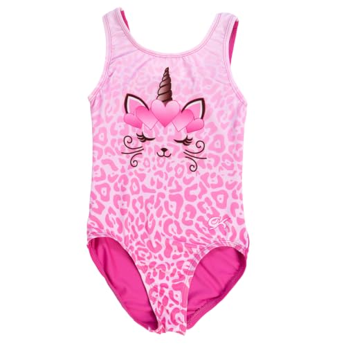 Image of GK Stars Gymnastics & Dance Leotard for Girls and Toddlers - Activewear One Piece Outfit in Fun Colorful Prints