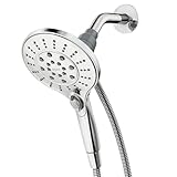 Moen Engage Chrome Magnetix Six-Function 5.5-Inch Wide Handheld Shower Head with Hose and Magnetic Docking System, 26112