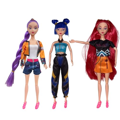 LILIHOT Mädchen Puppe Spielzeug Doll mit Puppenkostüm Zubehör Fan Merch Anime Puppen 27 cm Große Cartoons Puppen Modepuppe Geschenke für Fans
