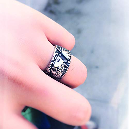 Image of Genuine Stainless Steel Ring for Men Fashion Punk Rock 3D Animal Rings