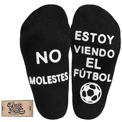 BONANGEL Calcetines Divertidos Hombre, Antideslizantes, con Dibujos, Negro, Algodón, Fútbol, Verano, 39-46, para Padre Abuelo Novio, Cumpleaños, Regalo Hombre Originales | Ya disponible en tu tienda friki favorita! En mundofriki.es!