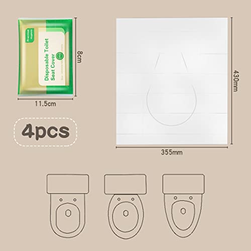 Jagowa Disposable Toilet Seat Covers - 40 Pcs, 4 Packs - Flushable, Biodegradable - Travel Pocket Size - Ideal for Public Toilets, Hotels, Hospitals, Adults, Children & Kids - Image 2
