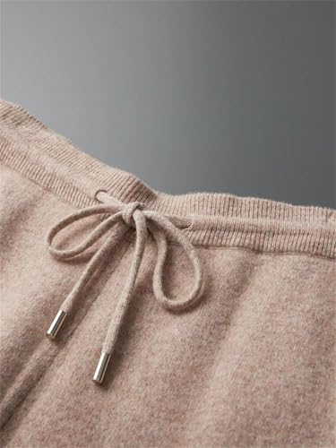 Men's Trousers Pencil Pants Knit Merino Wool Warm Trousers Elastic Waist Lace-Up Pocket2