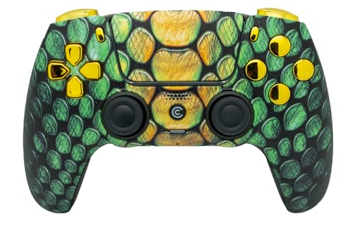 Image of Custom Controllerzz Custom Wireless Controller Compatible with PS5 - Multiple Designs Available (Viper Grid & Gold Chrome)