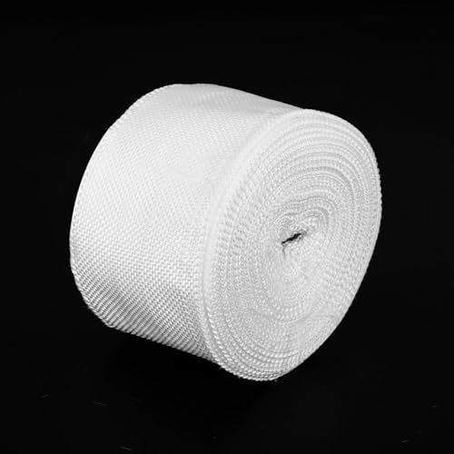 Image of MECCANIXITY 1pcs Fiberglass Cloth Tape 14m(15 Yard) x60mmx0.5mm C Glass Fiber Fiberglass Mesh Glass Fiber Mesh Woven Fiberglass Fabrics Insulation Tape for Reinforcement Repair