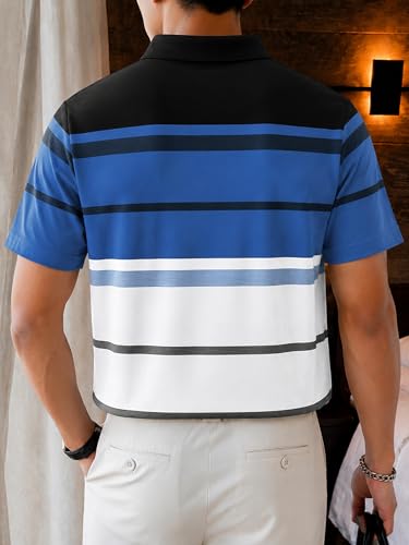Image of EYEBOGLER Polo T-Shirt for Men || Half Sleeves Neck Polos Men's T-Shirt || Striped Polo || Packs Also Available