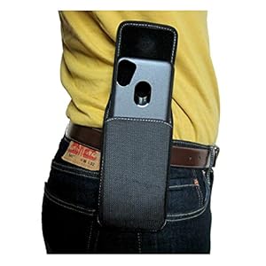 Mgbca Nylon Cell Phone Holster Pouch Fits Otterbox (Commuter) Samsung Galaxy A11, A21, Rugged W/Fixed Belt Loop Clip…