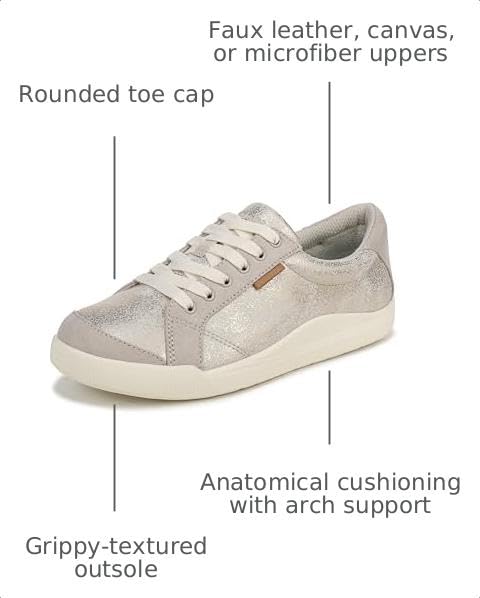 Dr. Scholl's Women's Be Bright Sneaker Metallic Oyster Grey 8 M - image 3