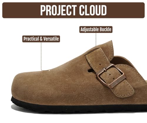 Image of 100% Genuine Leather Slip-on Footbed Clogs for Women - Fall Shoes for Women