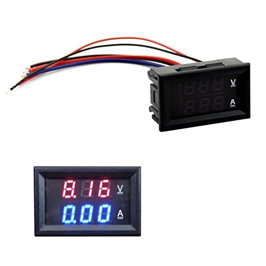 Voltímetro amperímetro HeroNeo®, DC 100 V, 10 A, medidor digital de amperios y voltios con LED de color azul y rojo