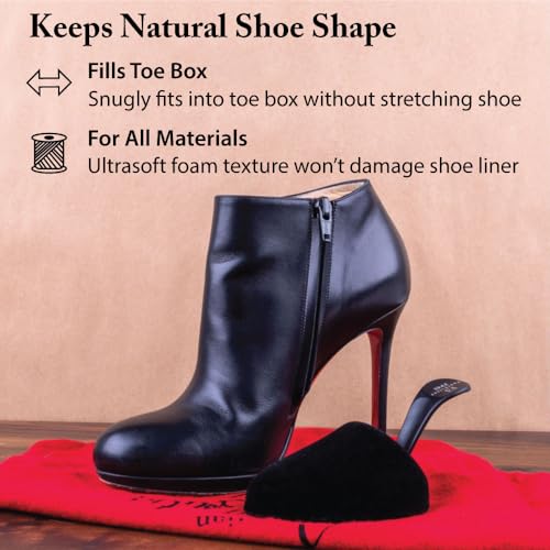 FootFitter Foam Shoe Tree with Handle for Women\'s High Heels - 3 PACK Round Toe Trees (Size 5-8) - Thumbnail 4