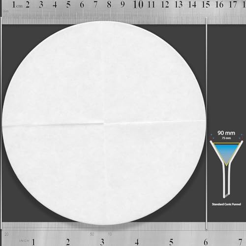 Image of Filter Paper 18.5 cm Cone-Folded Filter Paper,Pre-Stacked Pyramids, Qualitative Grade 4 - ZENPORE Fast Flow 185 mm(200 Discs)