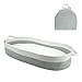 Kenuak® Cesto fasciatoio per pannolini portatile, cestino per neonati con materassino, accessori originali per lista regalo di nascita, nido pieghevole grigio