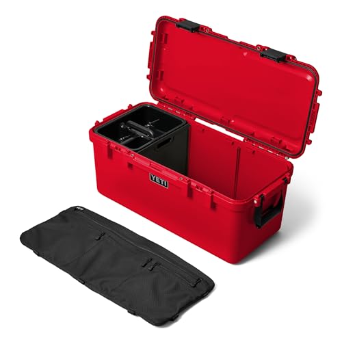 Image of YETI LoadOut 60 GoBox Divided Waterproof Cargo Case, Dry Box, Camera Case, Fishing Tackle Box, Rescue Red