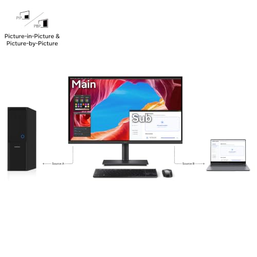 Image of Samsung 32 inch ViewFinity S8 Monitor| 4K 3840 x 2160 |350nits| 1.07 Billion Colors| SRGB 99% | PIP | PBP | HDR10 |Display Port| HDMI Port | Multiple USB Ports | Eye Care|LS32H802UAWXXL|Black