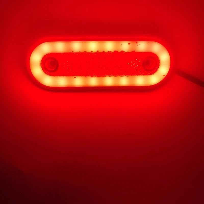 10 Pz/5 Pz 12 V 24 V Indicatore Laterale Luce Riflettore Luci Di Ingombro Per DAF Per Camion Rimorchio Freccia Laterale(10 Pieces,Red)
