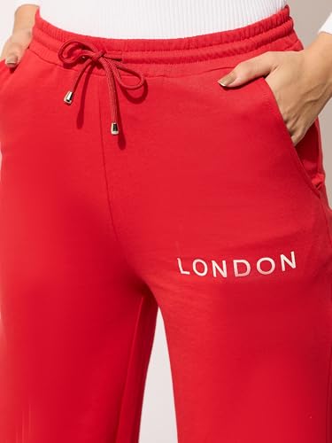 Image of barcino Black Terry New York Print Track Pants