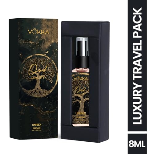 Image of Vokka Pocket Perfume Oud 8ml | Unisex Luxury Long Lasting Smokey Perfume for Men & Women | Woody Pleasant Scent Eau De Parfum | EDP Fragrance for Gift | Notes: Tobacco Sandalwood Agarwood