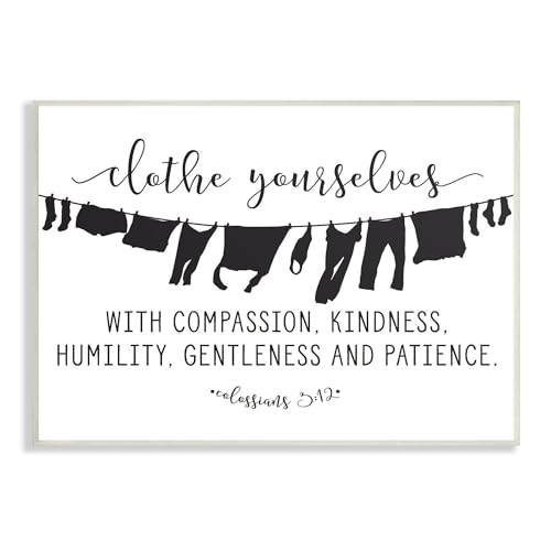 'Clothe Yourselves With Compassion Clothesline'| Wall Plaque Art - image 1