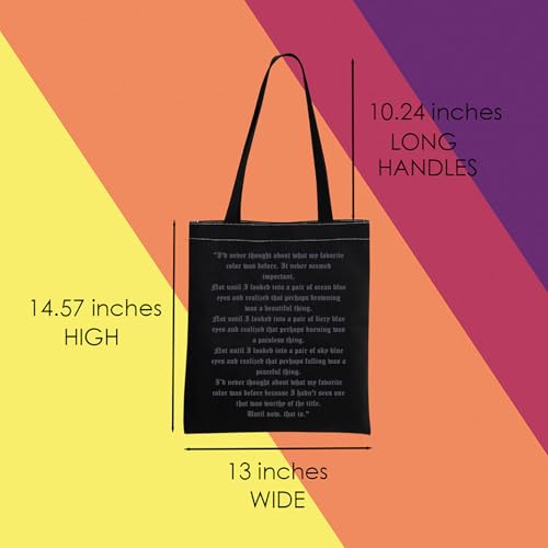 MNIGIU Power-less Book Inspired Gift Dagger and Flower Tote Bag Special Edition Book Gift For Book Nerds4