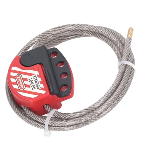 Candado de seguridad industrial con cable de acero inoxidable ajustable 4