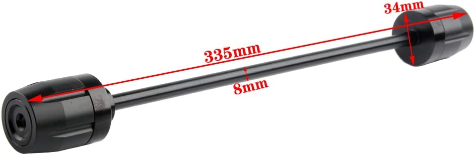 Front Spindle Bobbins Axle Fork Slider for Yamaha Tenere 700 2019-2021 Black