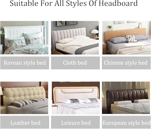 Image of HOMETHREADS Stretchable Lycra /Velvet Headboard Cover | Soft, Dust-Proof & Wrinkle-Resistant Bed Back Protector | Fits Leather, Wooden & Fabric Bedsides | for 5ft to 6.5ft Beds (Brown, 85x65cm)